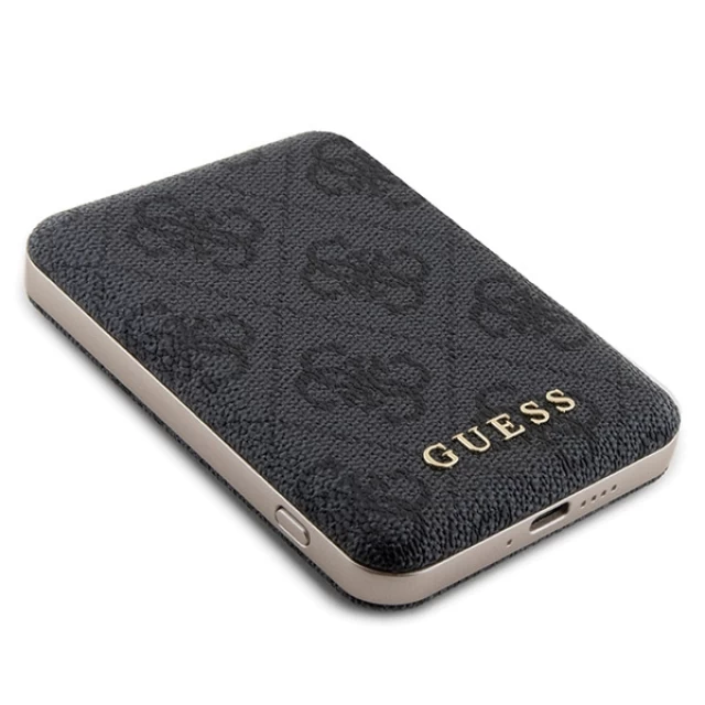 Чохол Guess 4G Metal Logo Hardcase and Powerbank 5000mAh для iPhone 13 Pro Black with MagSafe (GUBPM5P13L4GEMGK)