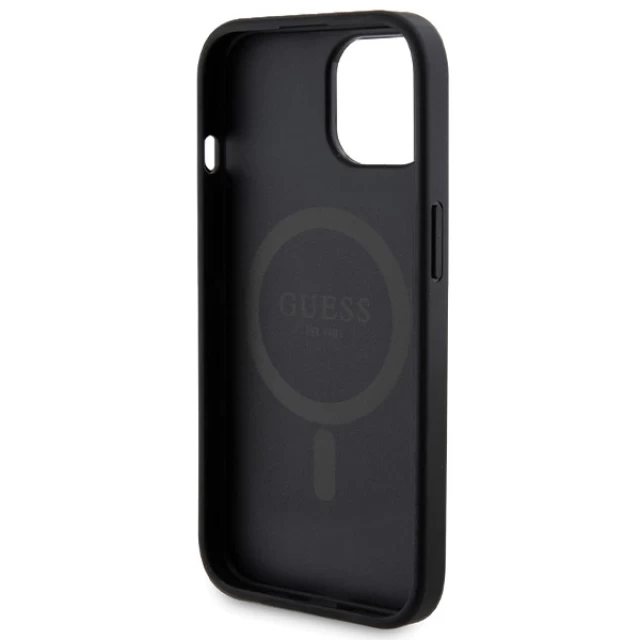 Чехол Guess 4G Metal Logo Hardcase and Powerbank 5000mAh для iPhone 15 Black with MagSafe (GUBPM5P15S4GEMGK)