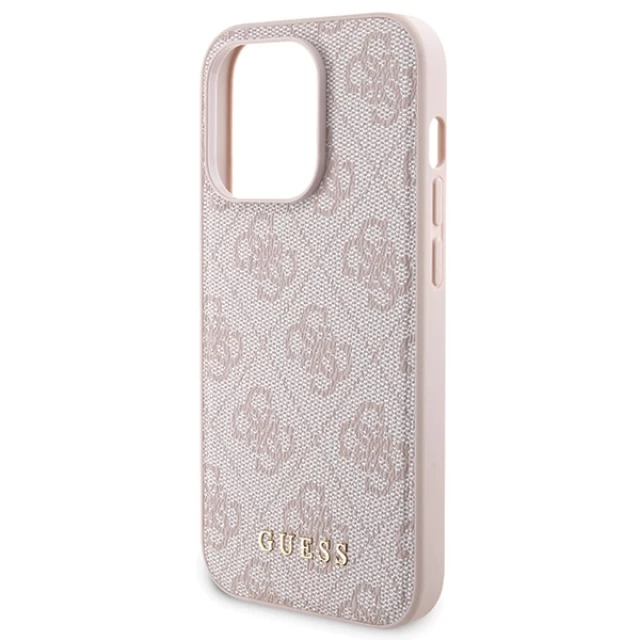 Чохол Guess 4G Metal Logo Hardcase and Powerbank 5000mAh для iPhone 14 Pro Pink with MagSafe (GUBPM5P14L4GEMGP)