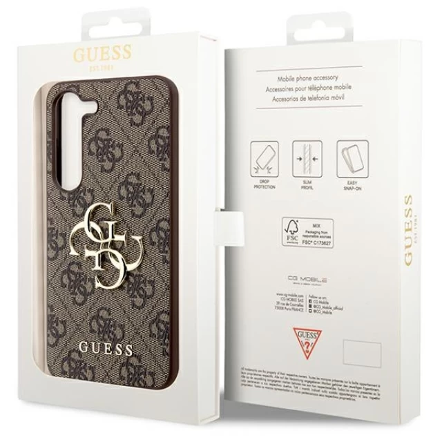 Чехол Guess 4G Big Metal Logo для Samsung Galaxy S23 FE (S711) Brown (GUHCS23FE4GMGBR)