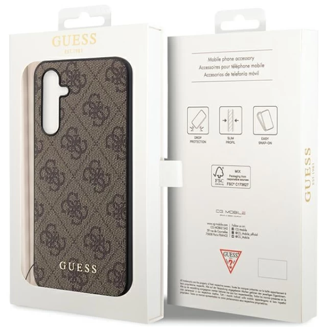 Чохол Guess 4G Charms Collection для Samsung Galaxy S23 FE (S711) Brown (GUHCS23FEGF4GBR)