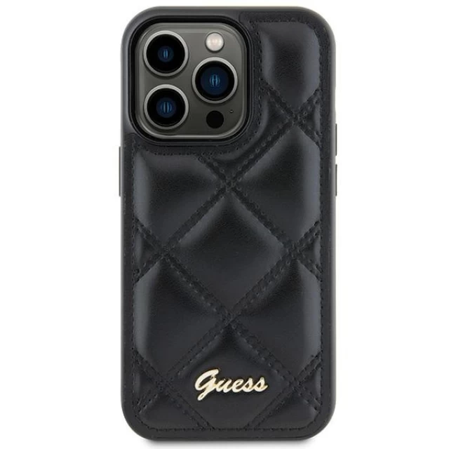 Чохол Guess Quilted Metal Logo для Samsung Galaxy S23 FE (S711) Black (GUHCS23FEPSQSQSK)