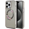 Чехол Guess IML Flowers Wreatch для iPhone 15 Pro Max Black with MagSafe (GUHMP15XHFWFCK)