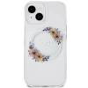 Чехол Guess IML Flowers Wreatch для iPhone 15 | 14 | 13 Transparent with MagSafe (GUHMP15SHFWFCT)
