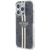 Чохол Guess IML 4G Gold Stripe для iPhone 15 Pro Max Black (GUHCP15XH4PSEGK)