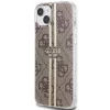 Чехол Guess IML 4G Gold Stripe для iPhone 15 | 14 | 13 Brown (GUHCP15SH4PSEGW)