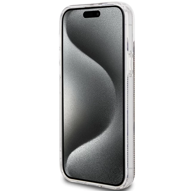 Чохол Guess IML 4G Gold Stripe для iPhone 15 Plus | 14 Plus Brown (GUHCP15MH4PSEGW)