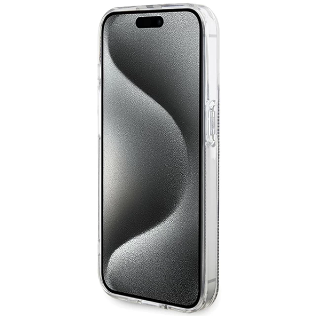 Чехол Guess IML 4G Gold Stripe для iPhone 15 Pro Brown (GUHCP15LH4PSEGW)