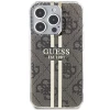 Чохол Guess IML 4G Gold Stripe для iPhone 15 Pro Max Brown (GUHCP15XH4PSEGW)