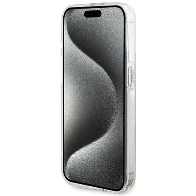 Чохол Guess IML 4G Gold Stripe для iPhone 14 Pro Max Pink (GUHCP14XH4PSEGP)