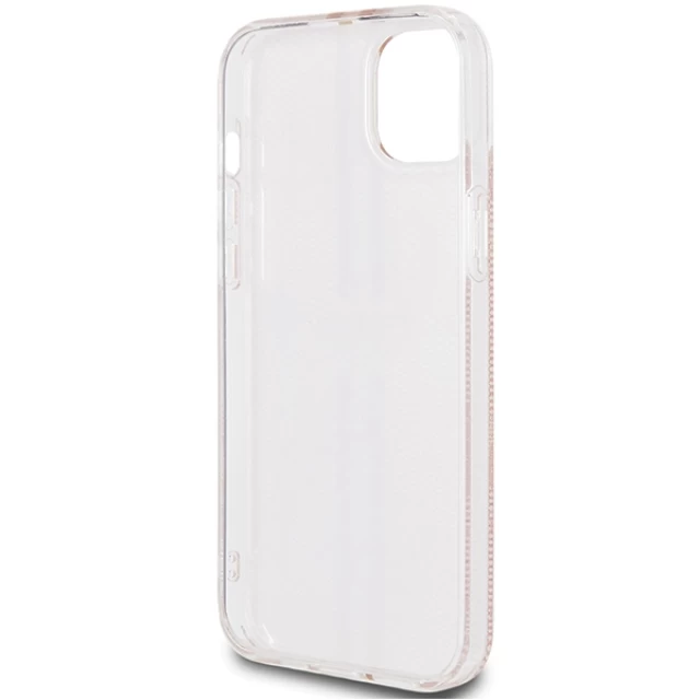 Чохол Guess IML 4G Gold Stripe для iPhone 15 Plus | 14 Plus Pink (GUHCP15MH4PSEGP)