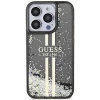 Чохол Guess Liquid Glitter Gold Stripes для iPhone 15 Pro Black (GUHCP15LLFCSEGK)