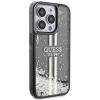 Чехол Guess Liquid Glitter Gold Stripes для iPhone 15 Pro Max Black (GUHCP15XLFCSEGK)