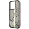 Чехол Guess Liquid Glitter Gold Stripes для iPhone 15 Pro Max Black (GUHCP15XLFCSEGK)