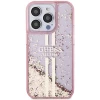 Чохол Guess Liquid Glitter Gold Stripes для iPhone 15 Pro Pink (GUHCP15LLFCSEGP)