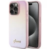 Чохол Guess Saffiano Iridescent Script для iPhone 15 Pro Max Pink (GUHCP15XPSAIRSP)