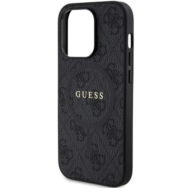 Чохол Guess 4G Collection Leather Metal Logo для iPhone 13 Pro Max Black with MagSafe (GUHMP13XG4GFRK)