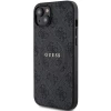 Чехол Guess 4G Collection Leather Metal Logo для iPhone 15 | 14 | 13 Black with MagSafe (GUHMP15SG4GFRK)