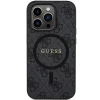 Чохол Guess 4G Collection Leather Metal Logo для iPhone 15 Pro Black with MagSafe (GUHMP15LG4GFRK)