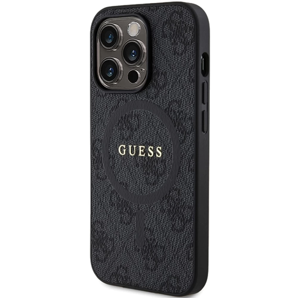 Чехол Guess 4G Collection Leather Metal Logo для iPhone 15 Pro Max Black  with MagSafe (GUHMP15XG4GFRK) - купить по цене 2079 ₴ в Киеве / Украине.  Оригинальный товар с гарантией качества.