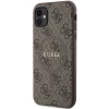 Чохол Guess 4G Collection Leather Metal Logo для iPhone 11 | XR Brown with MagSafe (GUHMN61G4GFRW)