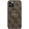 Чохол Guess 4G Collection Leather Metal Logo для iPhone 12 | 12 Pro Brown with MagSafe (GUHMP12MG4GFRW)