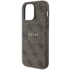 Чехол Guess 4G Collection Leather Metal Logo для iPhone 14 Pro Brown with MagSafe (GUHMP14LG4GFRW)