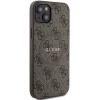 Чехол Guess 4G Collection Leather Metal Logo для iPhone 15 Plus | 14 Plus Brown with MagSafe (GUHMP15MG4GFRW)
