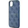 Чехол Guess 4G Collection Leather Metal Logo для iPhone 15 | 14 | 13 Blue with MagSafe (GUHMP15SG4GFRB)