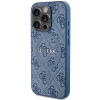 Чехол Guess 4G Collection Leather Metal Logo для iPhone 15 Pro Max Blue with MagSafe (GUHMP15XG4GFRB)