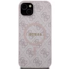 Чехол Guess 4G Collection Leather Metal Logo для iPhone 15 | 14 | 13 Pink with MagSafe (GUHMP15SG4GFRP)