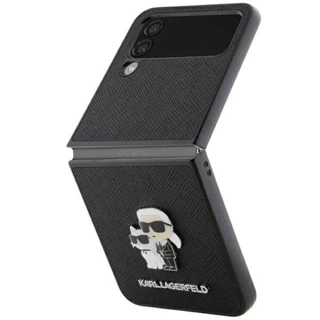 Чехол Karl Lagerfeld Saffiano Karl&Choupette Pin для Samsung Galaxy Flip4 (F721) Black (KLHCZF4SAKCNPK)