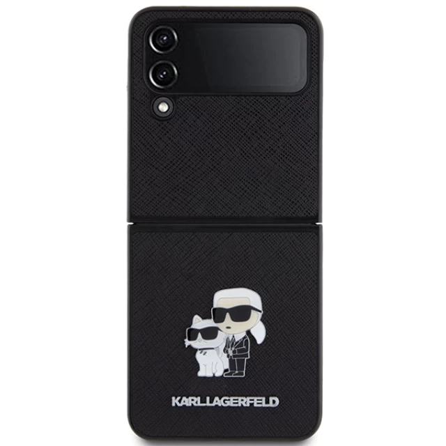 Чехол Karl Lagerfeld Saffiano Karl&Choupette Pin для Samsung Galaxy Flip4 (F721) Black (KLHCZF4SAKCNPK)