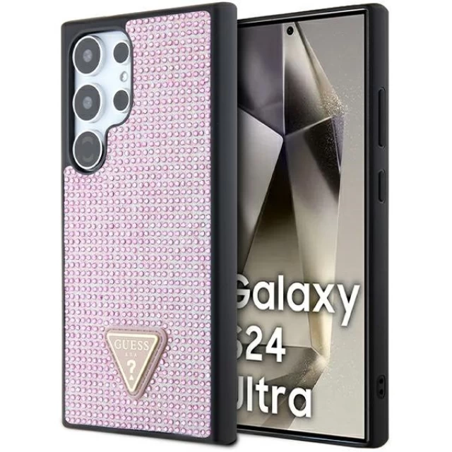 Чехол Guess Rhinestone Triangle для Samsung Galaxy S24 Ultra (S928) Pink (GUHCS24LHDGPPP)