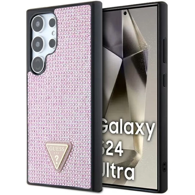 Чохол Guess Rhinestone Triangle для Samsung Galaxy S24 Ultra (S928) Pink (GUHCS24LHDGPPP)