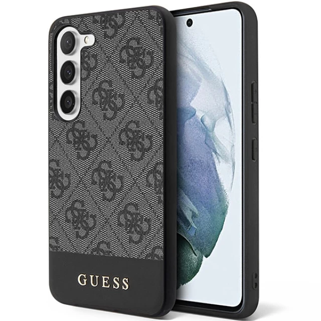 Чехол Guess 4G Stripe Collection для Samsung Galaxy S24 (S921) Black (GUHCS24SG4GLGR)