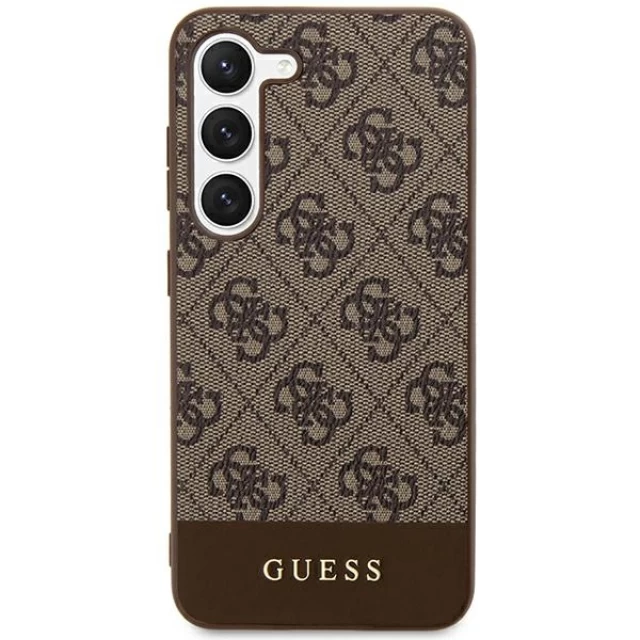 Чохол Guess 4G Stripe Collection для Samsung Galaxy S24 Plus (S926) Brown (GUHCS24MG4GLBR)