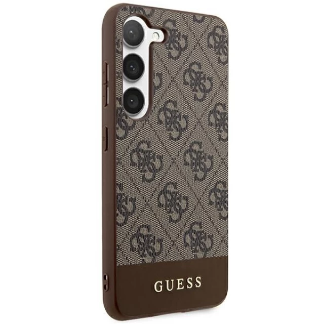 Чохол Guess 4G Stripe Collection для Samsung Galaxy S24 Plus (S926) Brown (GUHCS24MG4GLBR)