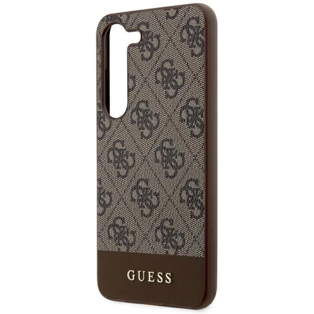 Чохол Guess 4G Stripe Collection для Samsung Galaxy S24 Plus (S926) Brown (GUHCS24MG4GLBR)