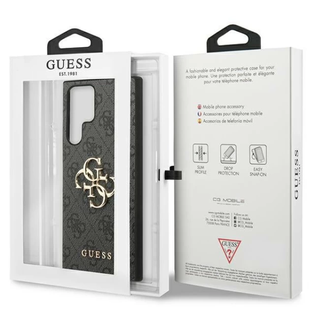 Чехол Guess 4G Big Metal Logo для Samsung Galaxy S24 Ultra (S928) Black (GUHCS24L4GMGGR)