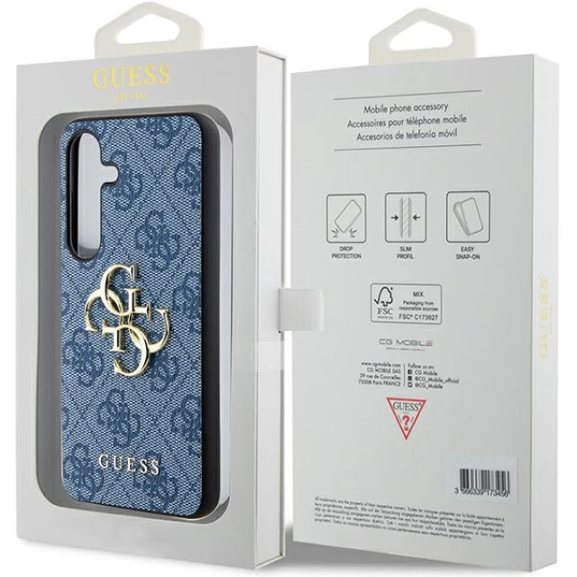 Чехол Guess 4G Big Metal Logo для Samsung Galaxy S24 (S921) Blue (GUHCS24S4GMGBL)