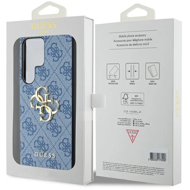 Чохол Guess 4G Big Metal Logo для Samsung Galaxy S24 Ultra (S928) Blue (GUHCS24L4GMGBL)