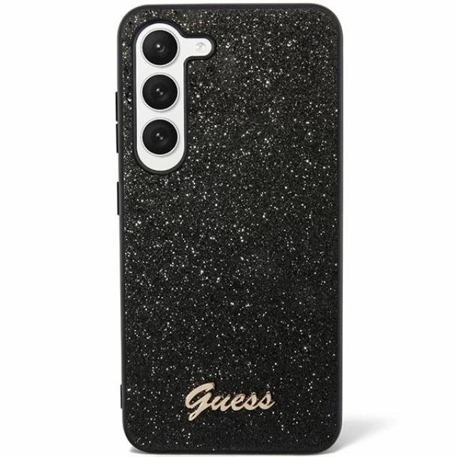 Чохол Guess Glitter Script для Samsung Galaxy S24 (S921) Black (GUHCS24SHGGSHK)