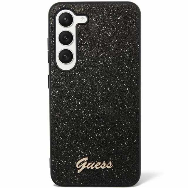 Чехол Guess Glitter Script для Samsung Galaxy S24 Plus (S926) Black (GUHCS24MHGGSHK)