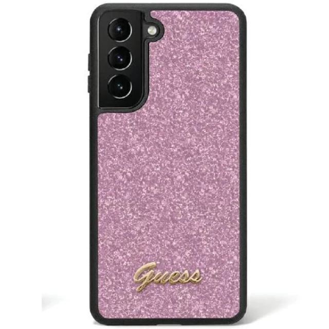 Чехол Guess Glitter Script для Samsung Galaxy S24 (S921) Purple (GUHCS24SHGGSHU)