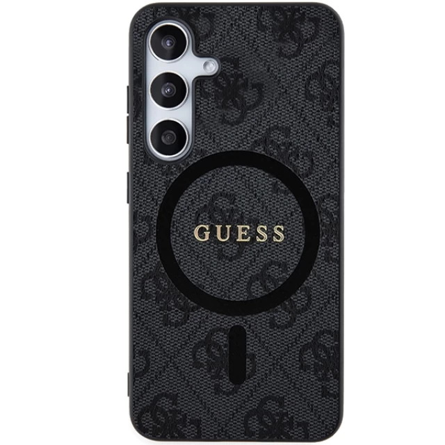 Чехол Guess 4G Collection Leather Metal Logo для Samsung Galaxy S24 Plus (S926) Black with MagSafe (GUHMS24MG4GFRK)