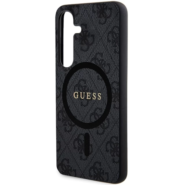 Чохол Guess 4G Collection Leather Metal Logo для Samsung Galaxy S24 Plus (S926) Black with MagSafe (GUHMS24MG4GFRK)