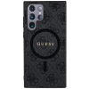 Чехол Guess 4G Collection Leather Metal Logo для Samsung Galaxy S24 Ultra (S928) Black with MagSafe (GUHMS24LG4GFRK)