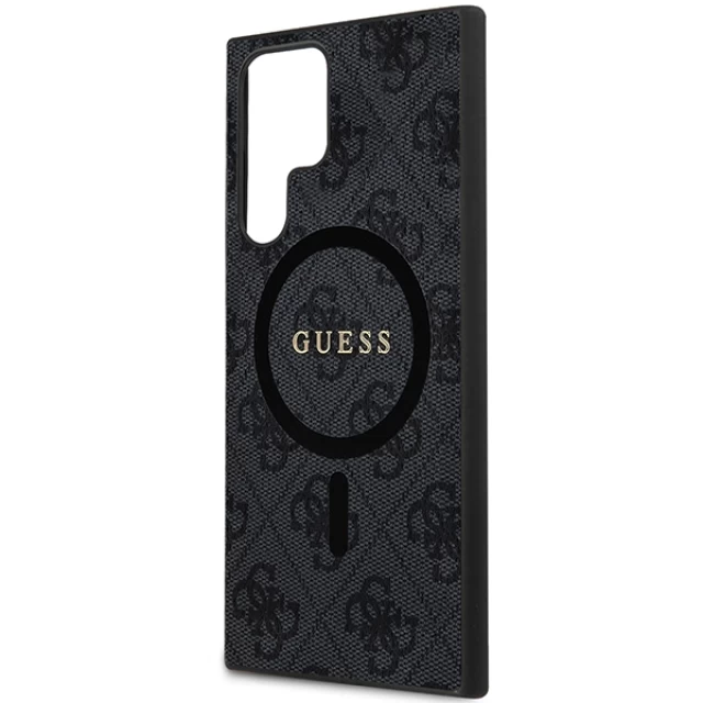 Чохол Guess 4G Collection Leather Metal Logo для Samsung Galaxy S24 Ultra (S928) Black with MagSafe (GUHMS24LG4GFRK)