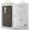 Чехол Guess 4G Collection Leather Metal Logo для Samsung Galaxy S24 Plus (S926) Brown with MagSafe (GUHMS24MG4GFRW)